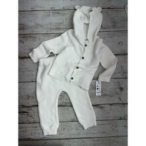 Carter's Baby Hooded Cardigan Sweater And Pants w/ Ears Sz 24‎ Months